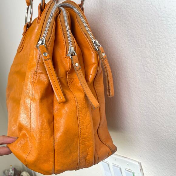 Latico Womens Bag Genuine Leather Orange Oversized Slouchy Hobo Shoulder Boho - Picture 3 of 16